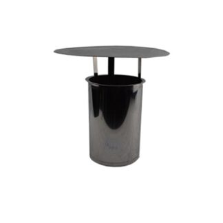 Enkelwandige RVS regenkap diameter 125mm