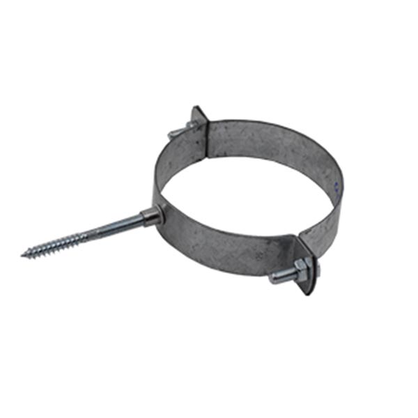 muurbeugel met pen van gegalvaniseerd staal. Diameter 130mm