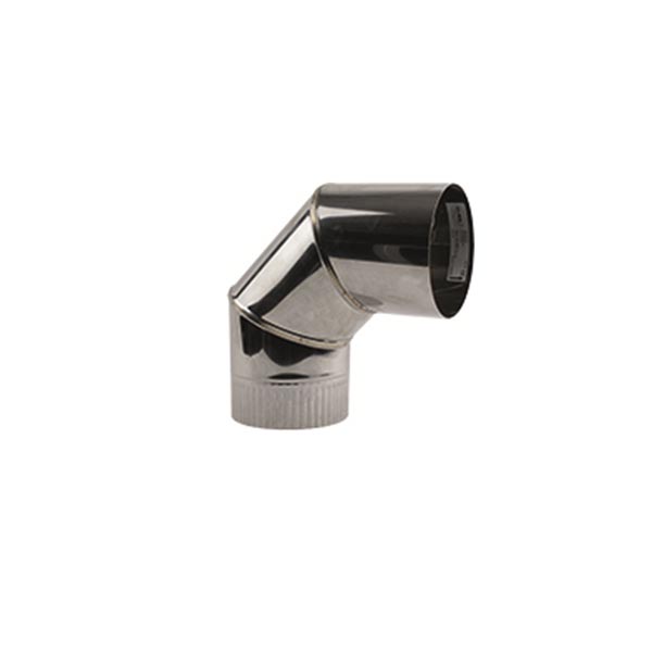 Enkelwandige RVS bocht 90 graden diameter 120mm