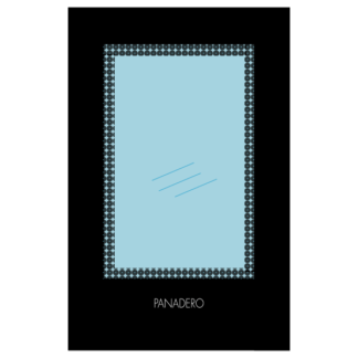 Panadero Inca kachelruit met kader en panadero logo. Hittebestendig glas als kachelruit voor de Panadero Inco Wall voorruit.
