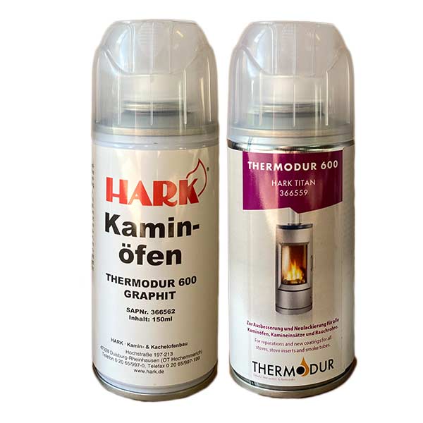 Hittebestendige verf voor Hark kachels in de kleur Grafiet en Titanium