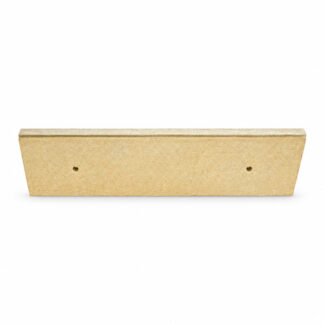 Beige langwerpige vlamplaat met twee gaten
