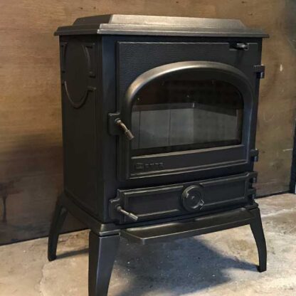 Zijaanzicht dovre 450 houtkachel