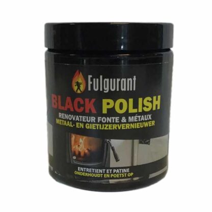Fulgurant black polish kachelpoets in een potje, kachelpoets die niet stinkt