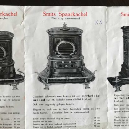 Folder en specificaties van de friese smits spaarkachel, welke ook wel Fbaer grandeur genoemd wordt