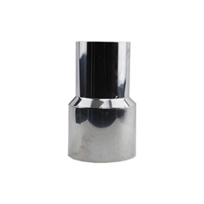 Enkelwandig RVS verloop van 120mm naar 150mm.