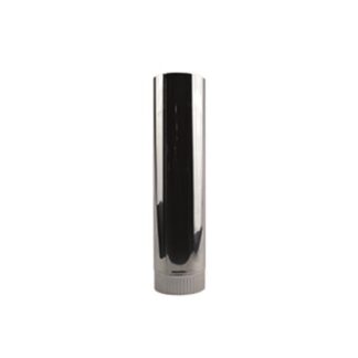Enkelwandige RVS kachelpijp diameter 130mm. Lengte 500mm.