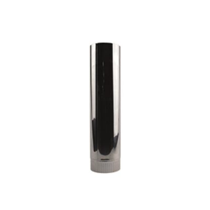 Enkelwandige RVS kachelpijp diameter 150mm. Lengte 500mm.