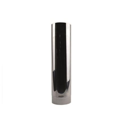 Enkelwandige rvs kachelpijp met een diameter van 120mm met een lengte van 1000mm.