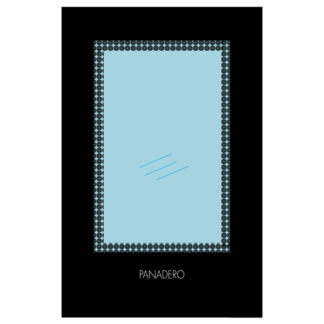 Panadero Andes kachelruit van hittebestendig glas voor de Panadero Andes kachel. Kachelglas met kader en Panadero logo.
