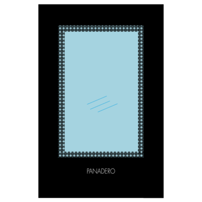 Panadero Andes kachelruit van hittebestendig glas voor de Panadero Andes kachel. Kachelglas met kader en Panadero logo.
