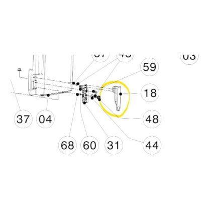Dovre 303 sense onderdeel op tekening om deur te openen