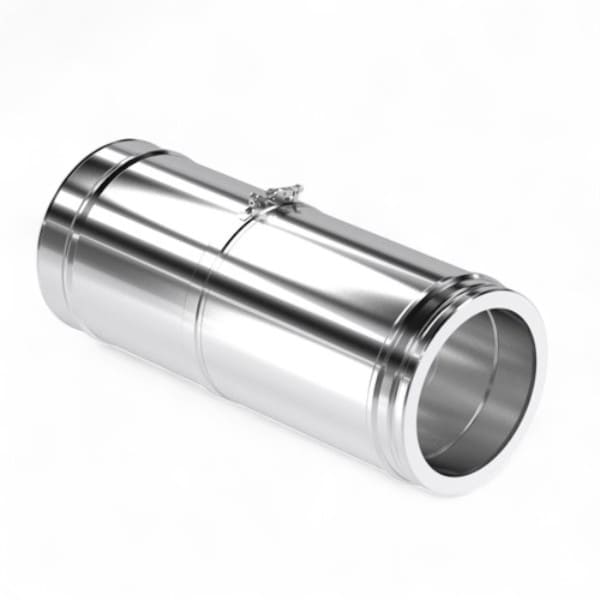 Verstelbaar stuk 375-585mm Ø150 dubbelwandige kachelpijp ICS25 Schiedel