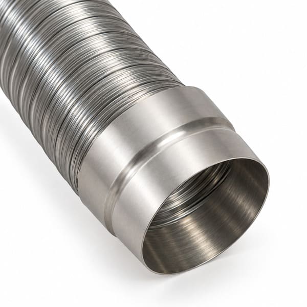 Flex aansluit koppelstuk voor rookanaal flexibel gedraaid 130mm holetherm
